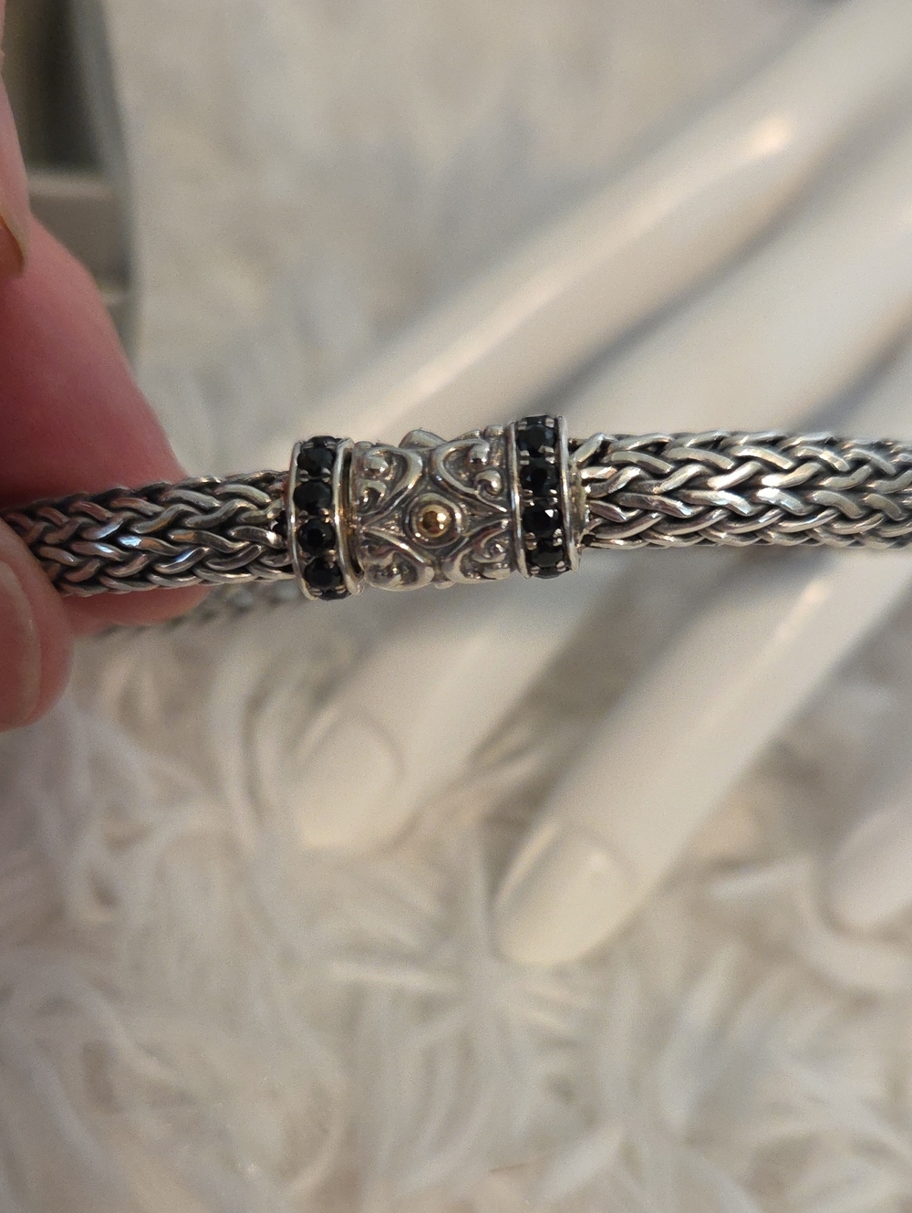 Robert Manse Bali Designs Sterling & 18K Gold Accent Chain Bracelet NIB - Picture 2 of 11